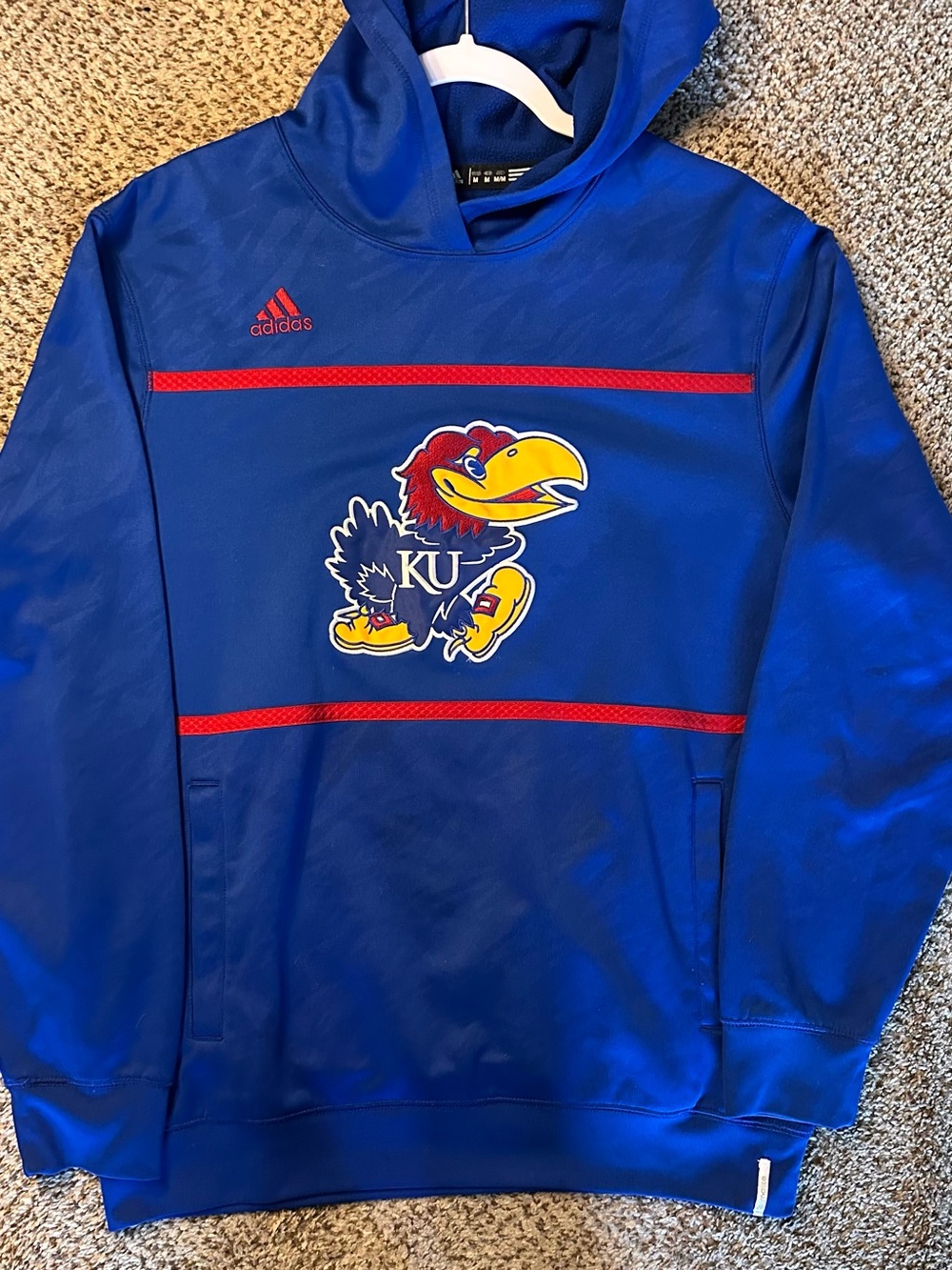 Adidas Kansas Jayhawks Royal Blue Pullover Hoodie